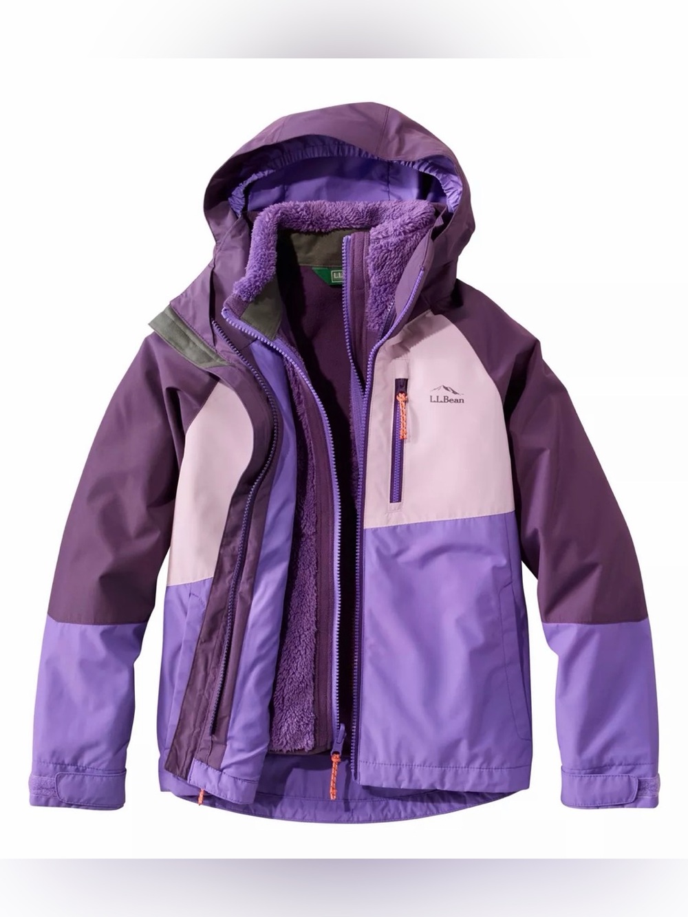 L.L. Bean Kids' Fleece-Lined 3-in-1 Jacket